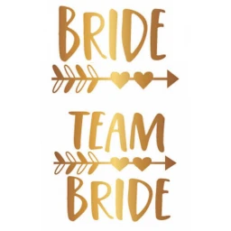 Dövme Team Brıde Oklu Kalpli Varaklı Altın 12'li