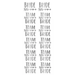 Dövme Team Brıde Oklu Kalpli Varaklı Gümüş 12'li