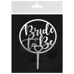 PASTA SÜSÜ PLEKSİ BRIDE TO BE GÜMÜŞ PK:1