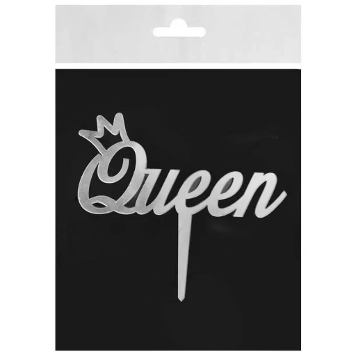 PASTA SÜSÜ PLEKSİ QUEEN GÜMÜŞ PK:1