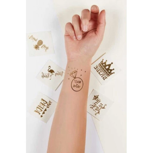 Dövme Brıde To Be 10 Farklı Model Varak Baskılı Gümüş 10'li