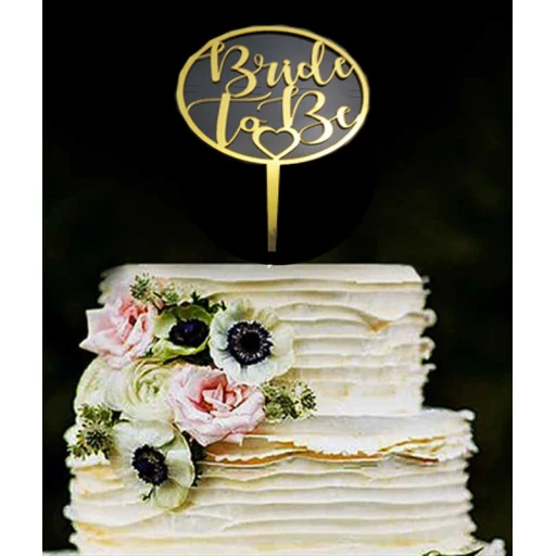 PASTA SÜSÜ PLEKSİ BRIDE TO BE ALTIN PK:1