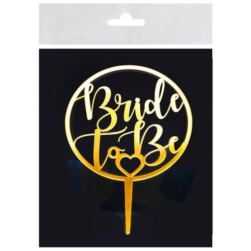 PASTA SÜSÜ PLEKSİ BRIDE TO BE ALTIN PK:1