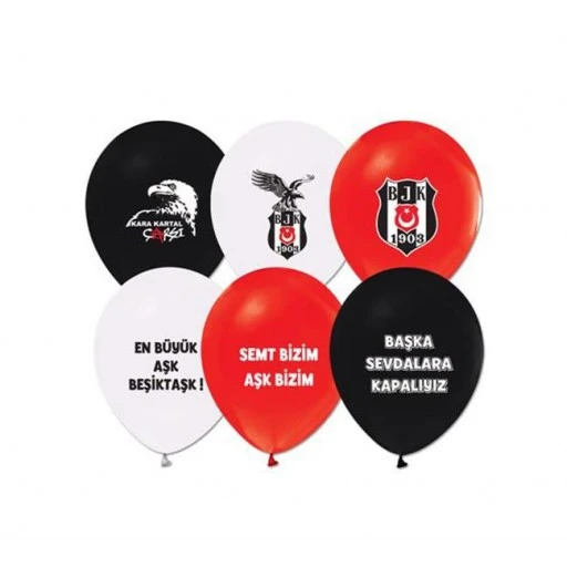 Balon 10 Lu 2+1 Beşiktaş Baskılı