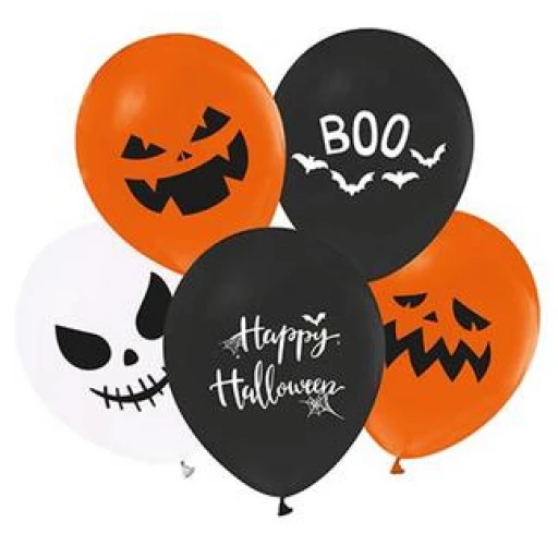 Balon 1+1 Halloween Cadılar Bayramı Balkabağı Baskılı 10'li