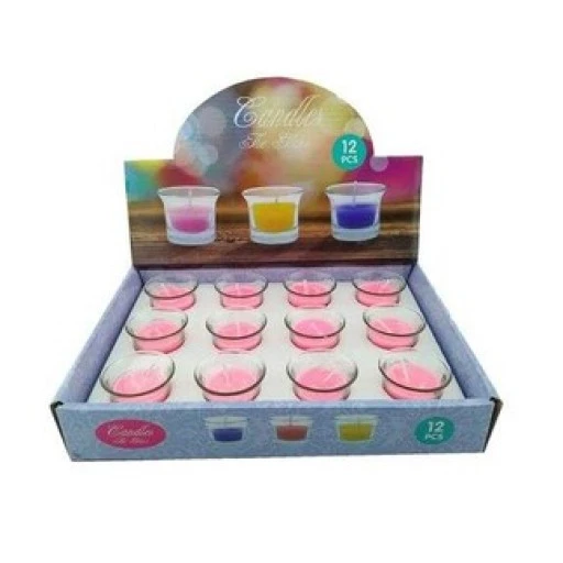 Mum Kavanoz Modeli Camdan Pembe