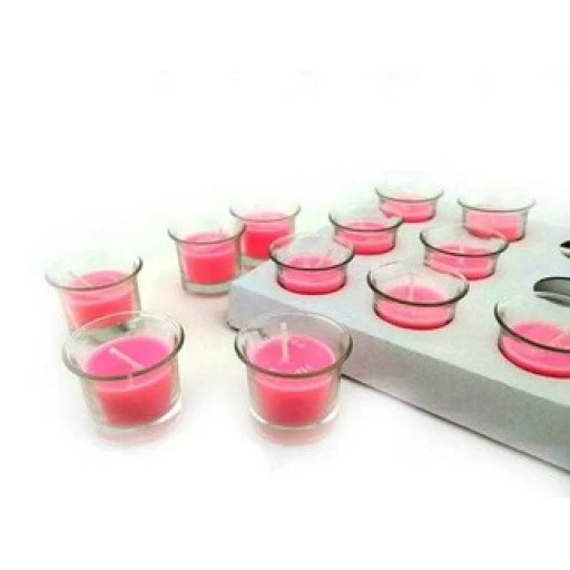 Mum Kavanoz Modeli Camdan Pembe