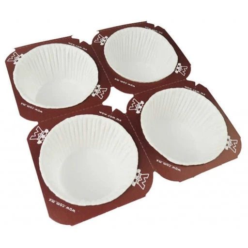 Kap Kek Kapsülü Tray Modeli Beyaz 4 Lü Set 5'li