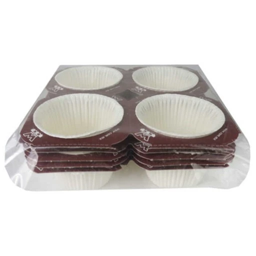 Kap Kek Kapsülü Tray Modeli Beyaz 4 Lü Set 5'li