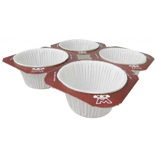 Kap Kek Kapsülü Tray Modeli Beyaz 4 Lü Set 5'li