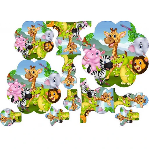 Kap Kek Standı Safari Sevimli Hayvanlar