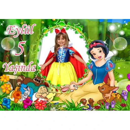 Pamuk Prenses Fotoğraflı Afiş 30x42 Pvc Kaplı Hdts129