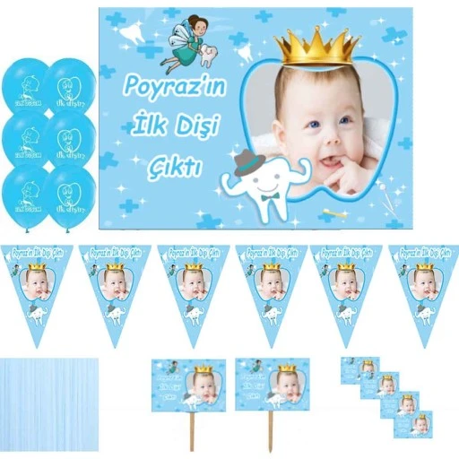 Diş Buğdayı Erkek Bebek Süsleme Ve Magnet Seti