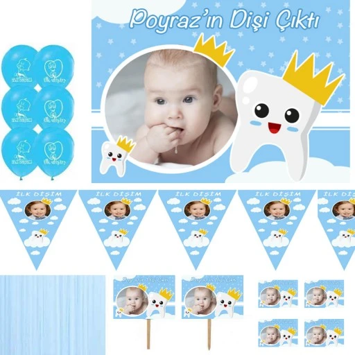 Diş Buğdayi Erkek Bebek Süsleme ve Magnet Seti Erkek Bebek HDTS192