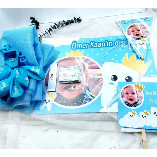 Diş Buğdayı Erkek Bebek Süsleme ve Magnet Seti HDTS196