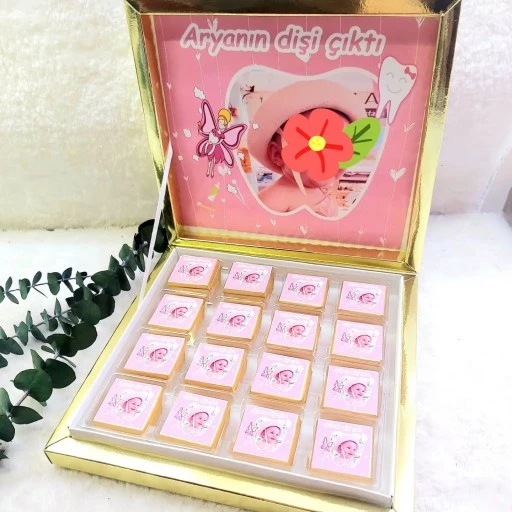 Fotoğraflı Diş Buğdayı Çikolatası 48 Li