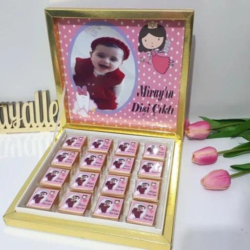 Fotoğraflı Diş Buğdayı Çikolatası 48 Li