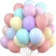 Balon Düz 10 inç Makaron Karışık Rengarenk 100'lü