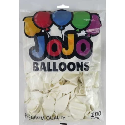 Balon Düz 12 inç (jojo Balloons) Beyaz 100'lü