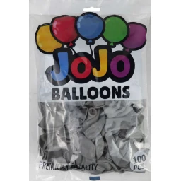 Balon Düz 12 inç (jojo Balloons) Gri 100'lü