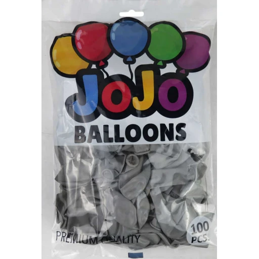 Balon Düz 12 inç (jojo Balloons) Gri 100'lü