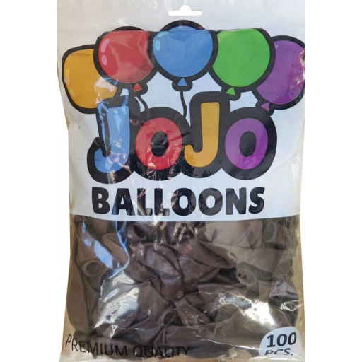 Balon Düz 12 inç (jojo Balloons) Kahverengi 100'lü