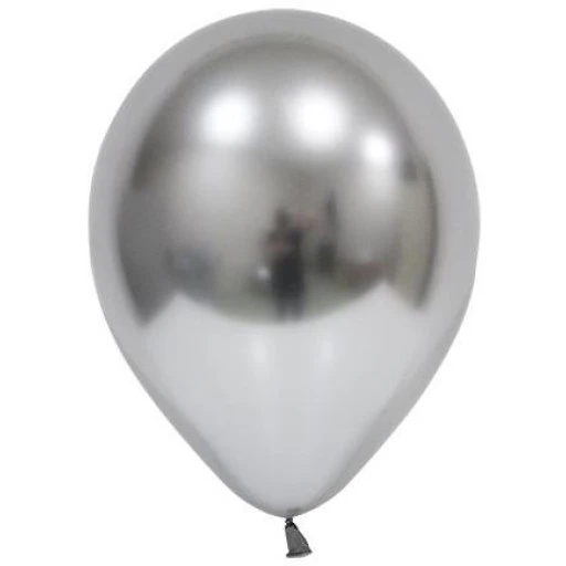 Balon Krom Parlak 12 inç Gümüş 50'li