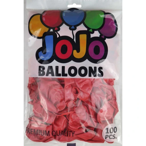 Balon Metalik 12 inç (jojo Balloons)kırmızı 100'lü