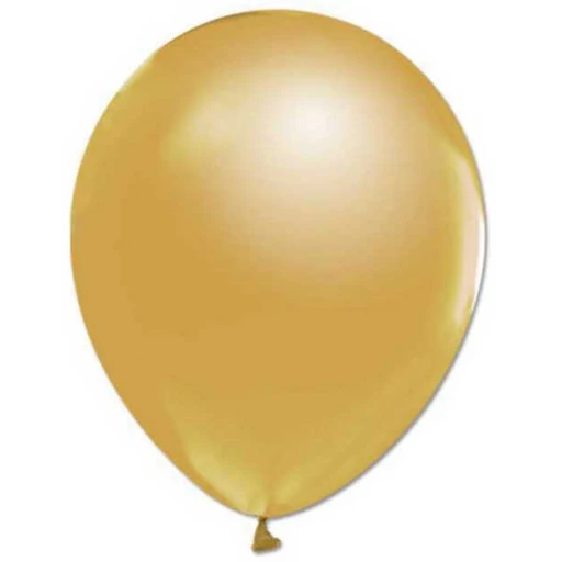 Balon Metalik Düz 5 inç Altın 100'lü