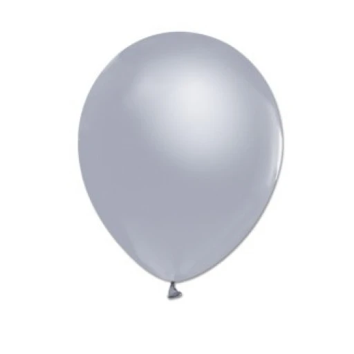 Balon Metalik 12 inç Gümüş 100'lü