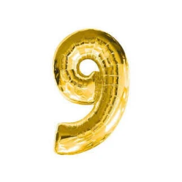 Folyo Balon Rakam 9 Altın 32ınc