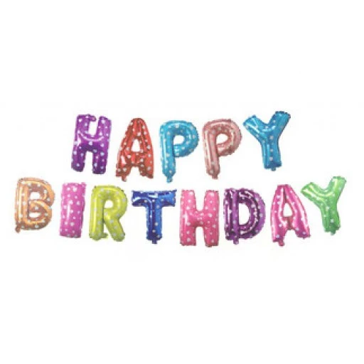 Folyo Balon Happybırthday Renkli 16inc