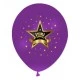 Balon Baskılı 12 inç 1+1 İyiki Doğdun Yıldızlı Metalik 100'lü