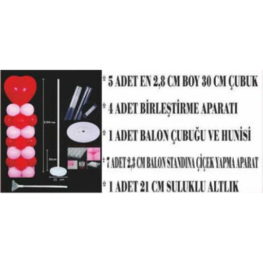 Balon Süsleme Standı Battal Boy 1.60 Mt