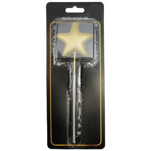 Mum Yıldız Çubuklu Tekli Altın
