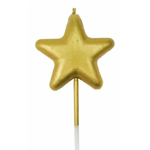 Mum Yıldız Çubuklu Tekli Altın