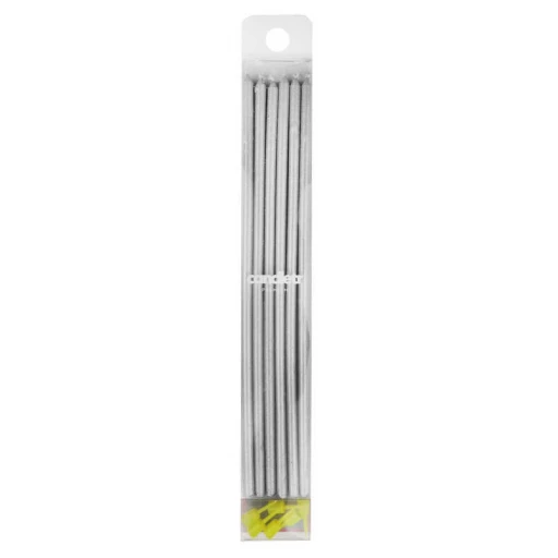 Mum Metalik 20 cm Gümüş 6'lı