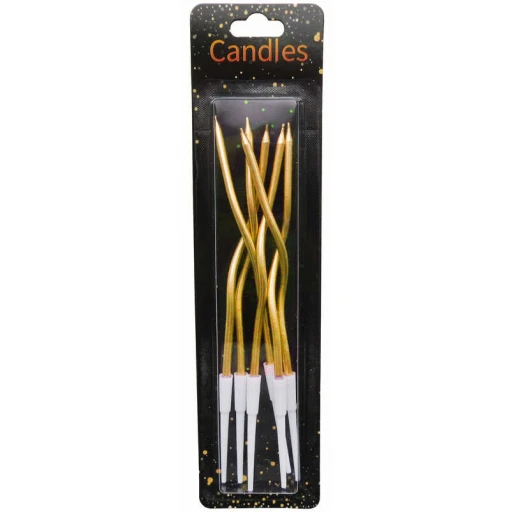 MUM METALİK BURGULU 15 CM ALTIN PK:6