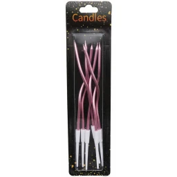 MUM METALİK BURGULU 15 CM ROSEGOLD PK:6