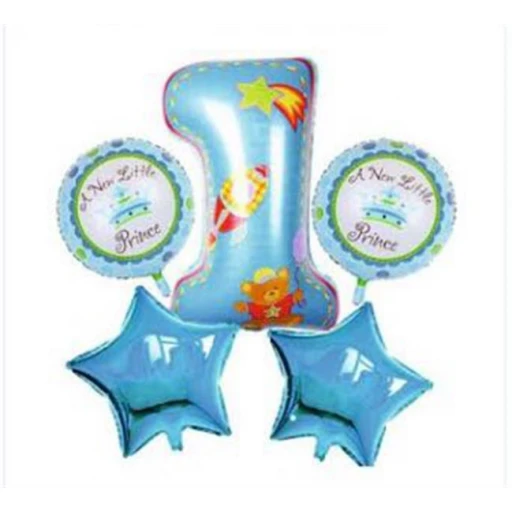 Folyo Balon 1 Prince Yıldızlı Set Parti Malzemesi
