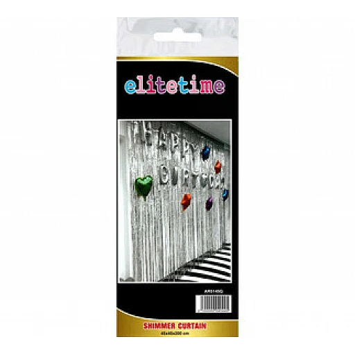 Doğum Günü Süsü Metalize Fon Süsü Asmalı Yerli Gümüş 2'li Li Set