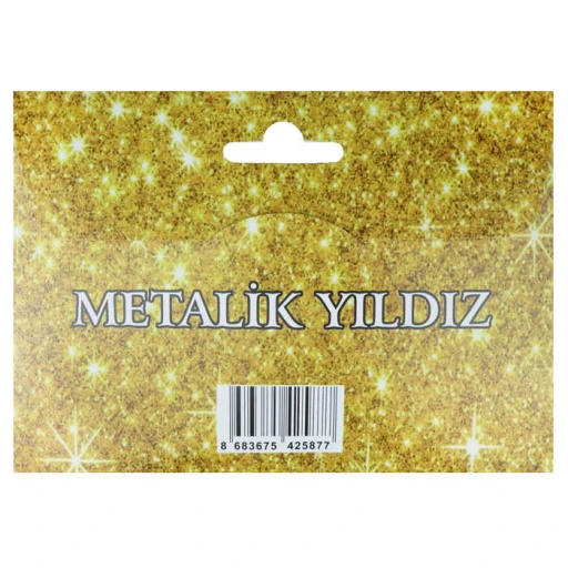 SÜS SARKIT YILDIZ METALİZE PARLAK 24 LÜ SET ALTIN 