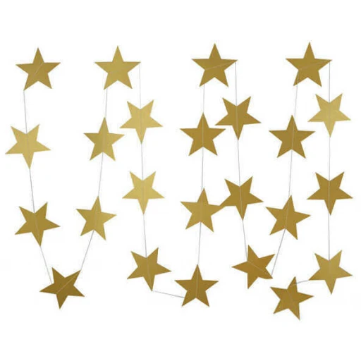 SÜS SARKIT YILDIZ METALİZE PARLAK 24 LÜ SET ALTIN 