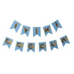 Flama Bayrak İyiki Doğdun Set Küçük Mavi P1