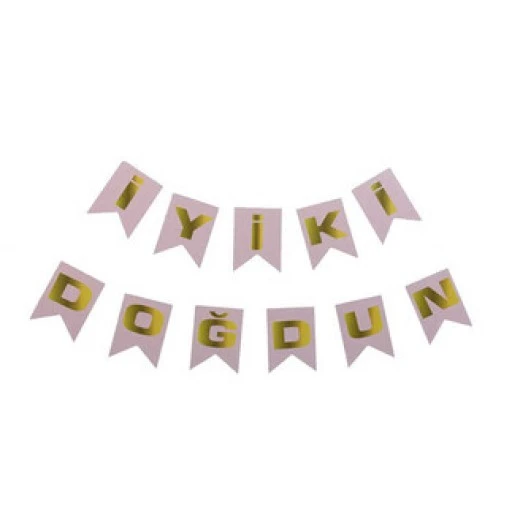 Flama Bayrak İyiki Doğdun Set Küçük Pembe P1