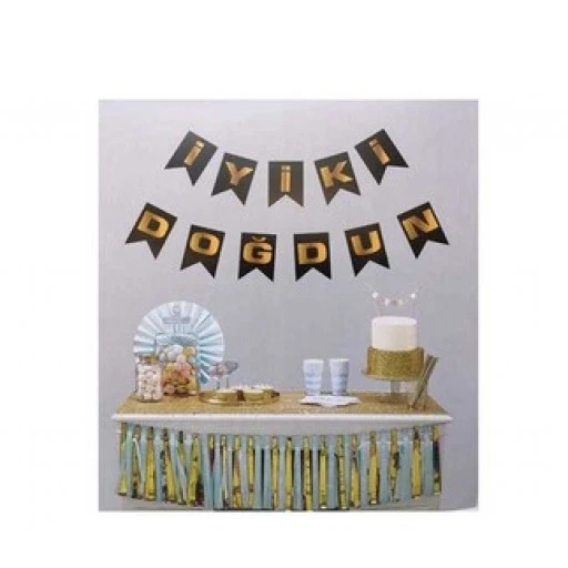 Flama Bayrak İyiki Doğdun Set Küçük Siyah P1