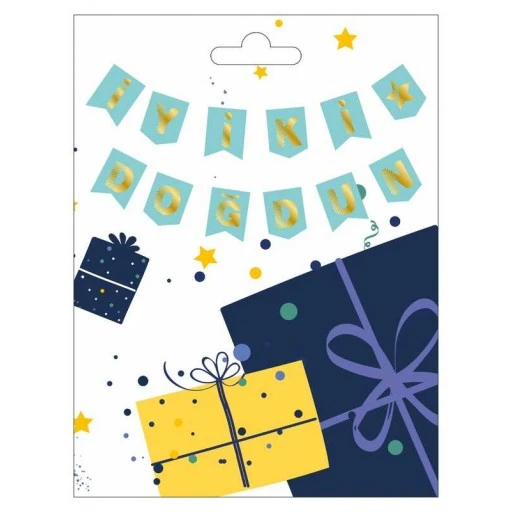 Flama İyiki Doğdun Mavi