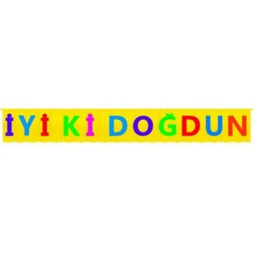 İyiki Doğdun Banner Frınged Multıcolour