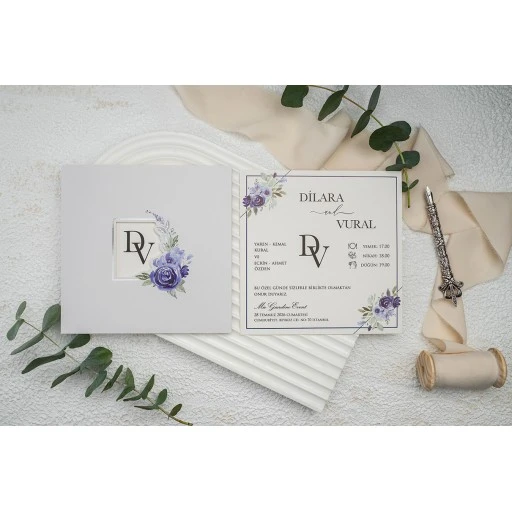 Düğün Davetiyesi Erdem Ekonom Davetiye 9333