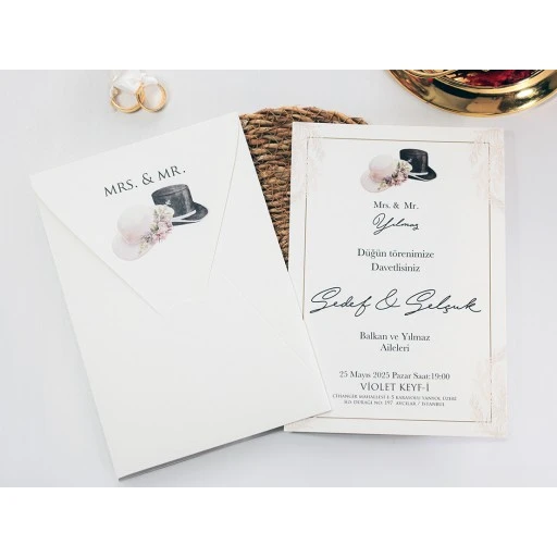 Armoni Düğün Davetiyesi Davetiye 2446